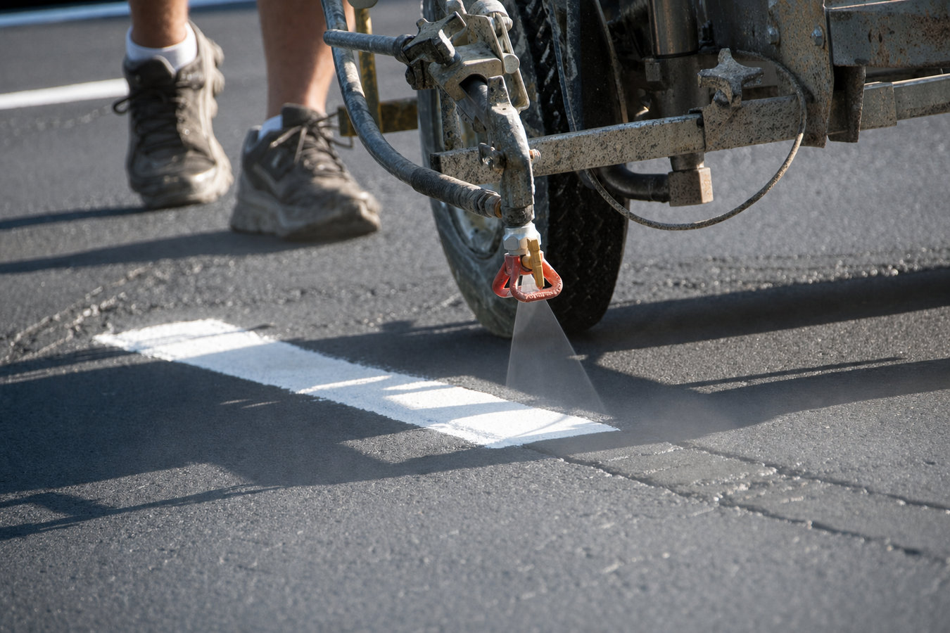 Parking lot striping